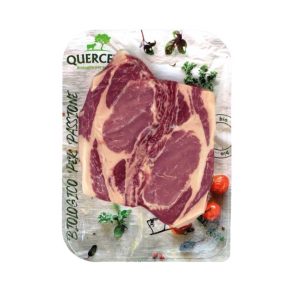 Costata di suino con osso skin 400gr biologica