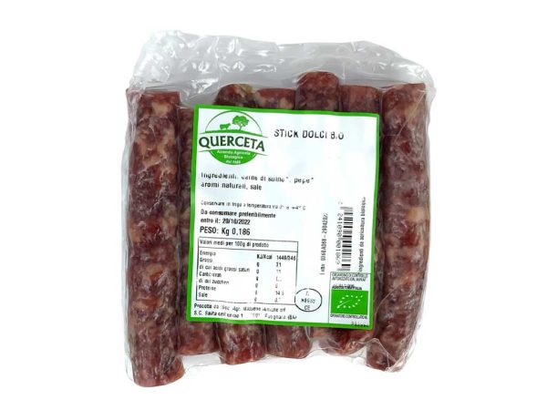 Stick di salame dolce 170gr biologici